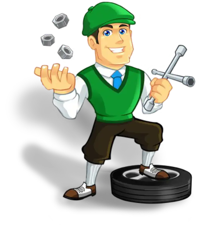 Wheel nut caddy mascot